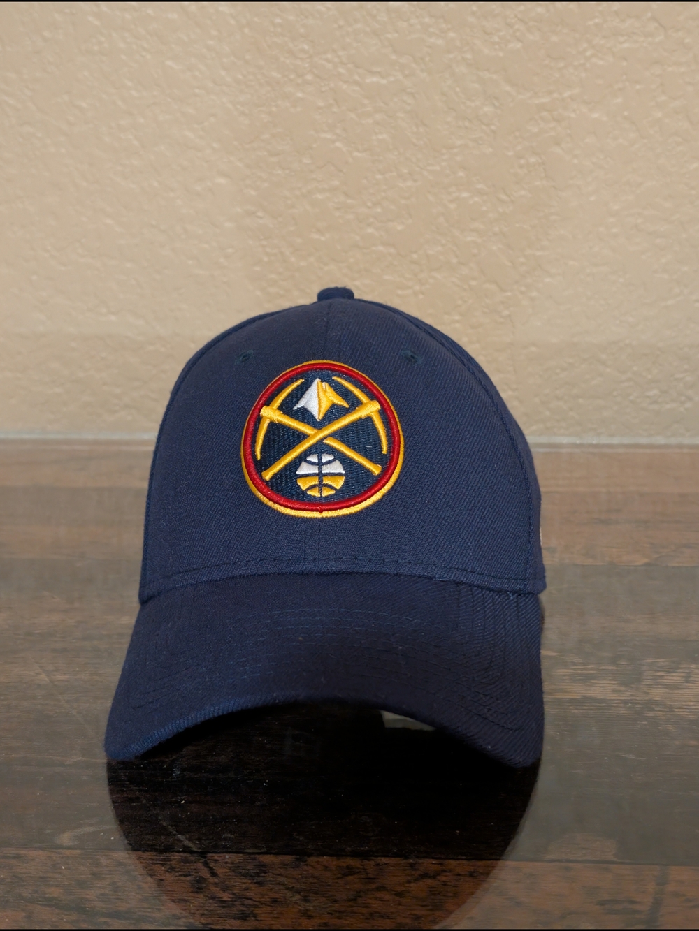 Denver Nuggets NBA New Era Navy 39THIRTY Stretch-Fit Baseball Cap